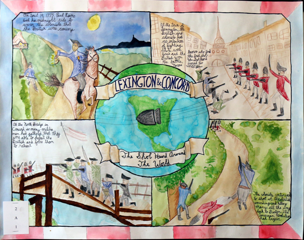 Lexington and Concord Shot Heard Round the World Themed National Society Winner 2015